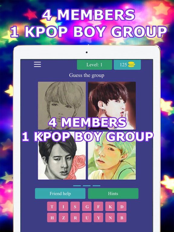 4 Members 1 KPop Boy Group game screenshot