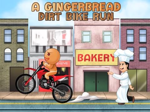 A Gingerbread Dirt Bike Run game screenshot
