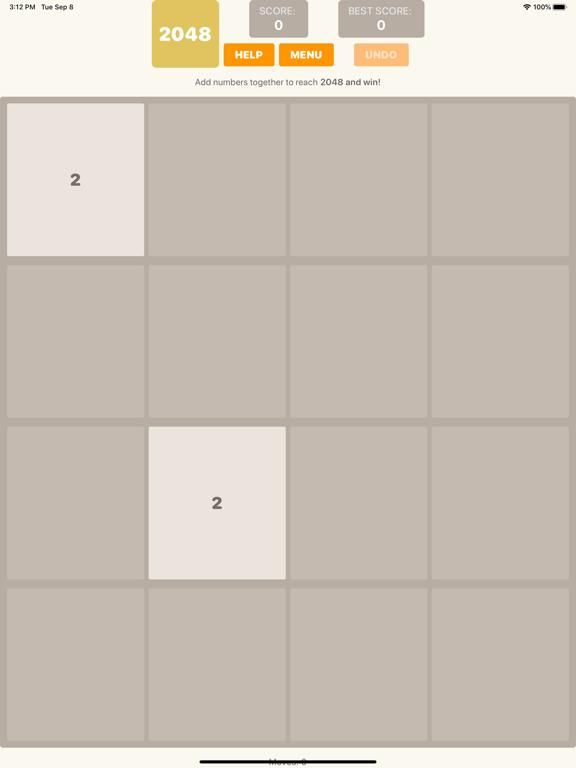 Accessible 2048 App Screenshot