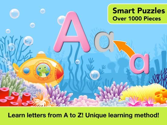 Alphabet Aquarium School Vol 1: Animated Bubble Puzzle for Preschool and Kindergarten Explorers game screenshot