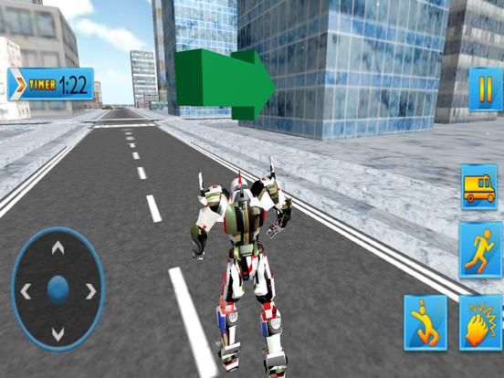 Ambulance Robot Transform 3D game screenshot