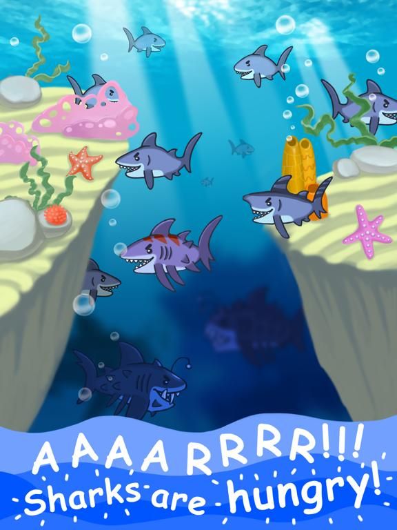 Angry Shark Evolution Clicker game screenshot