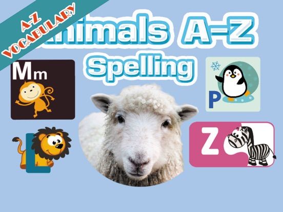Animal A-Z English Spelling App Screenshot