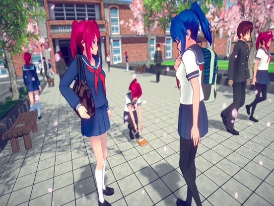 Anime High School Girl Life 3D App Screenshot