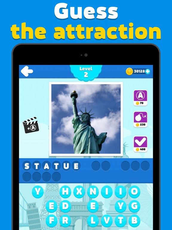 Attractions quiz App Screenshot