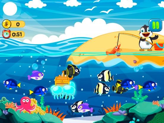 Baby Penguin Fishing game screenshot