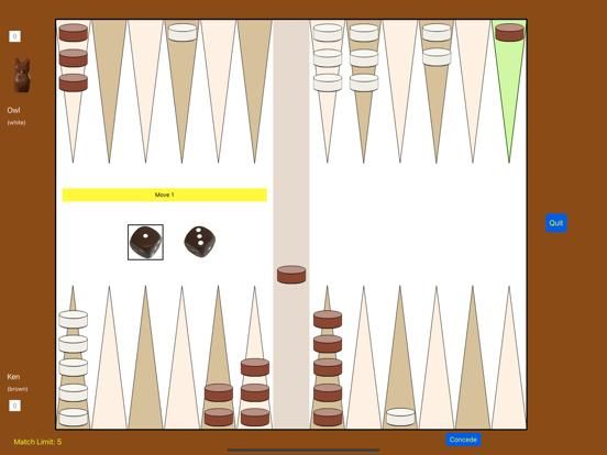 Backgammon from Dodofox game screenshot