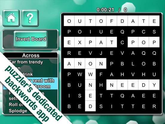 Backwords Puzzler game screenshot