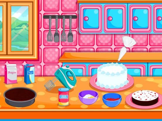 Baking black forest cake games App Screenshot