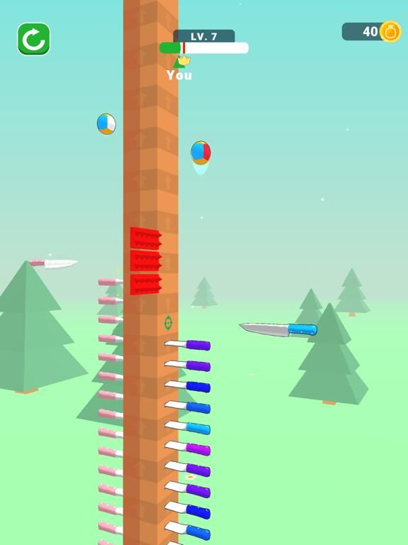 Ball Up: Knife Racing game screenshot