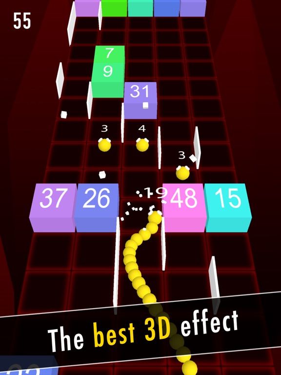 Balls Snake-Hit Up Number Cube game screenshot