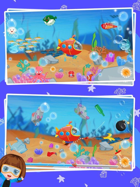 Bella explorer under sea world game screenshot