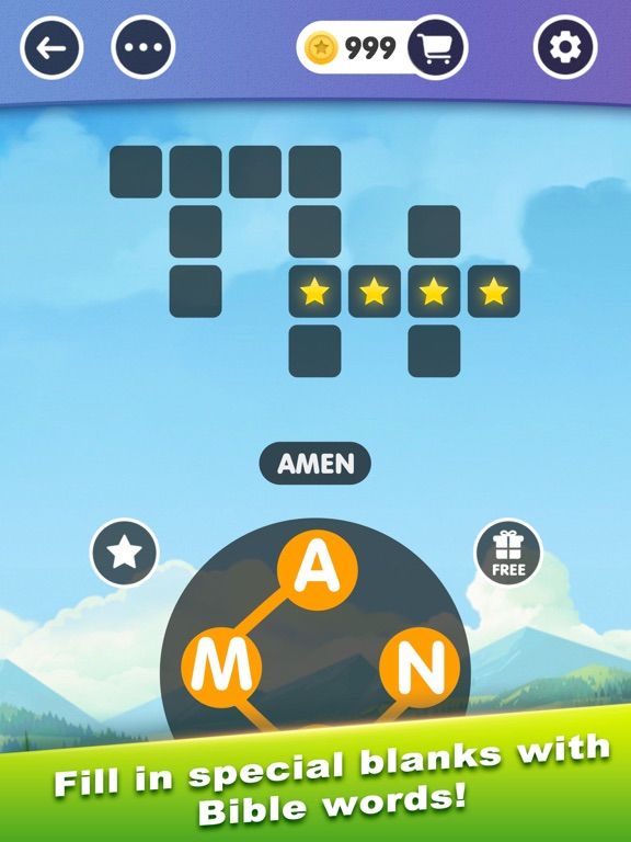Bible Crossword Puzzle game screenshot