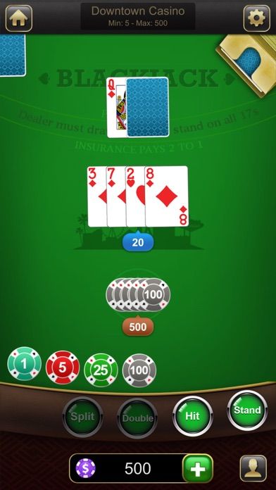 Blackjack game screenshot