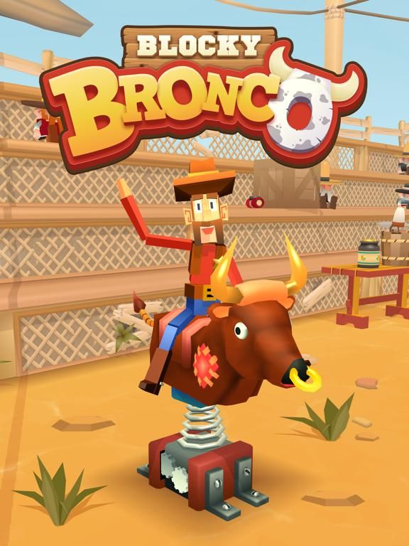 Blocky Bronco game screenshot