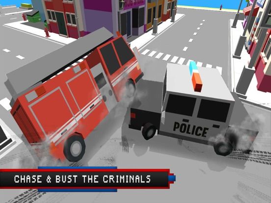 Blocky Police Super Heroes game screenshot