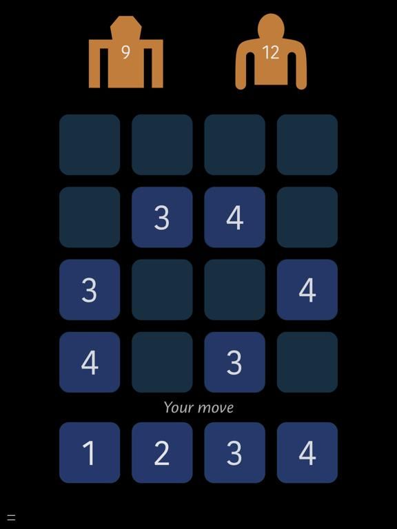 Botchee 4x4 Sudoku game screenshot