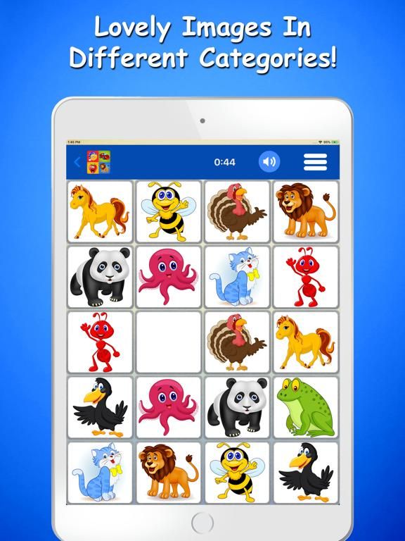 Brain Game Card Matching App Screenshot