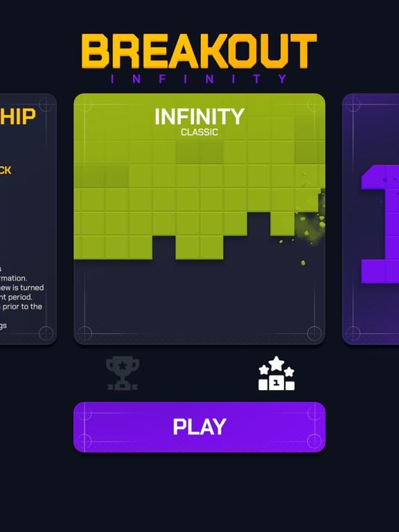 BREAKOUT INFINITY App Screenshot