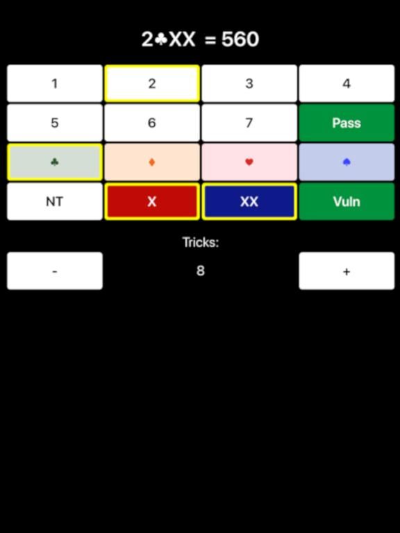 Bridge Scoring Helper App Screenshot