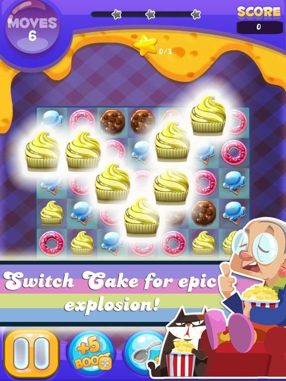 Cake Crush by Grumpy Cat & Granny game screenshot