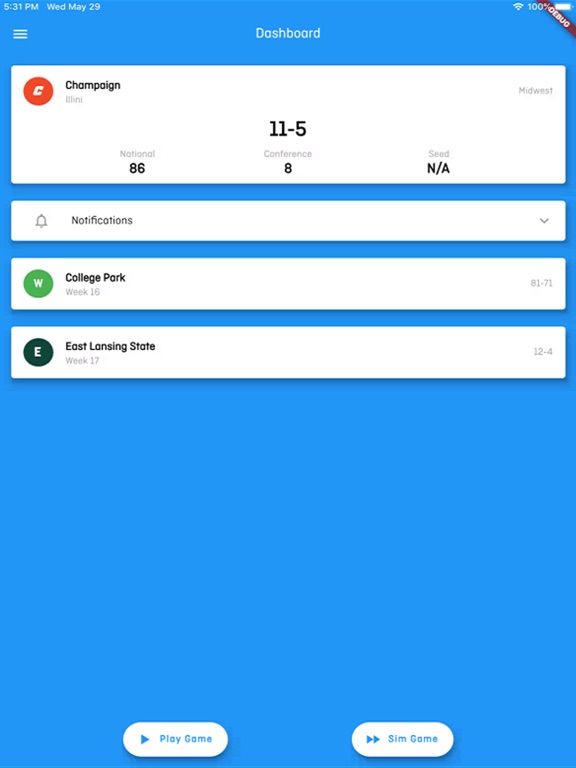 Campus Dynasty App Screenshot