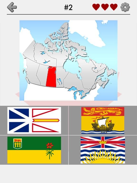 Canadian Provinces and Territories: Quiz of Canada game screenshot