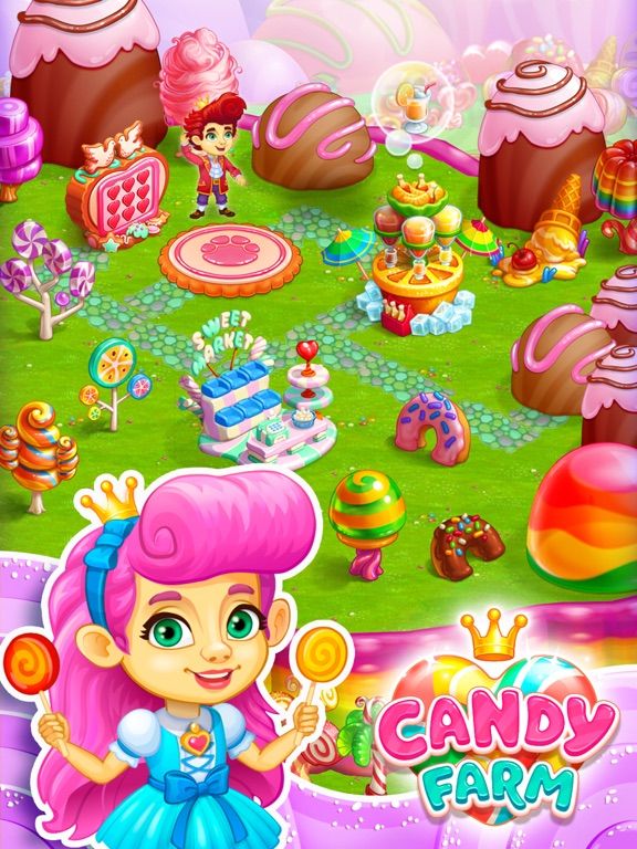 Candy Farm and Magic cake town game screenshot
