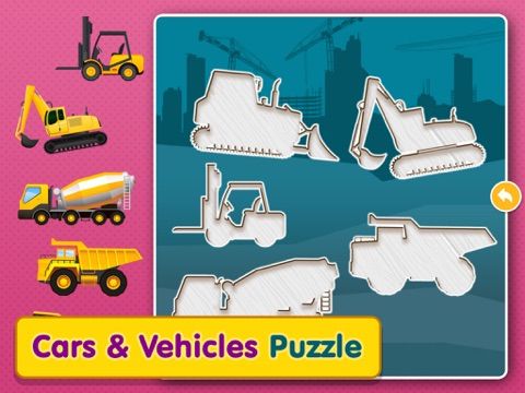 Cars & Vehicles Puzzle Game for toddlers HD game screenshot
