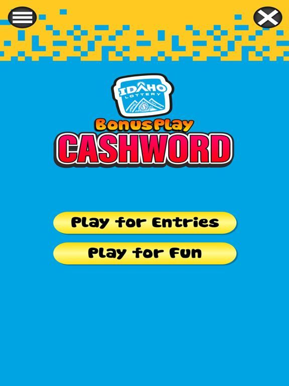 Cashword by Idaho Lottery game screenshot