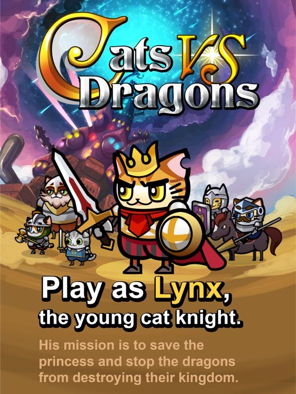 Cats vs Dragons game screenshot