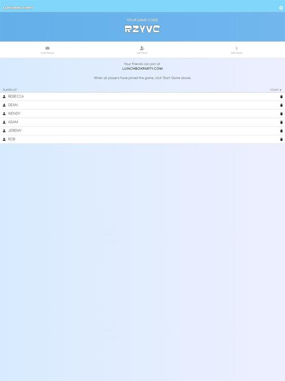 Celebrity Lunchbox Party App Screenshot
