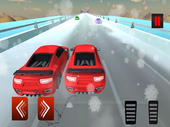 Chained Car Race In Snow game screenshot