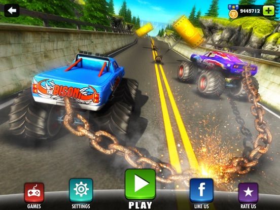 Chained Monster Truck Racing game screenshot