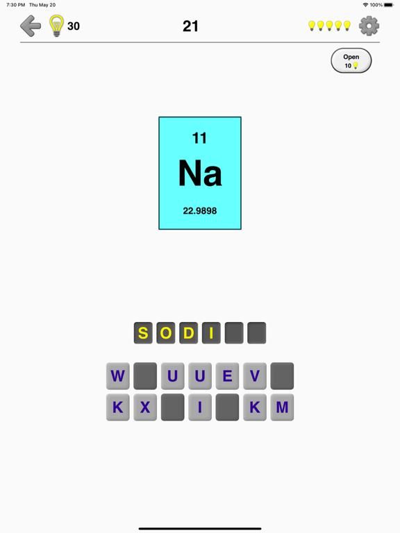 Chemical Elements of the Periodic Table game screenshot
