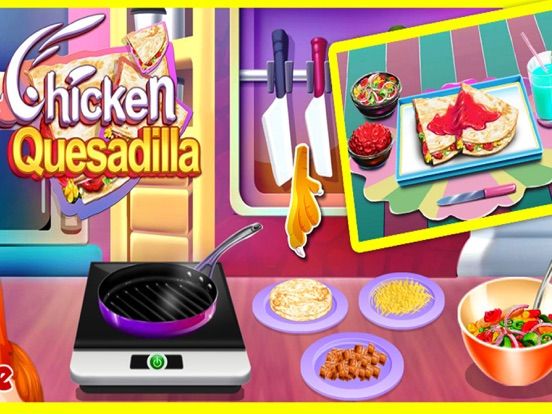 Chicken Quesadilla Cooking App Screenshot