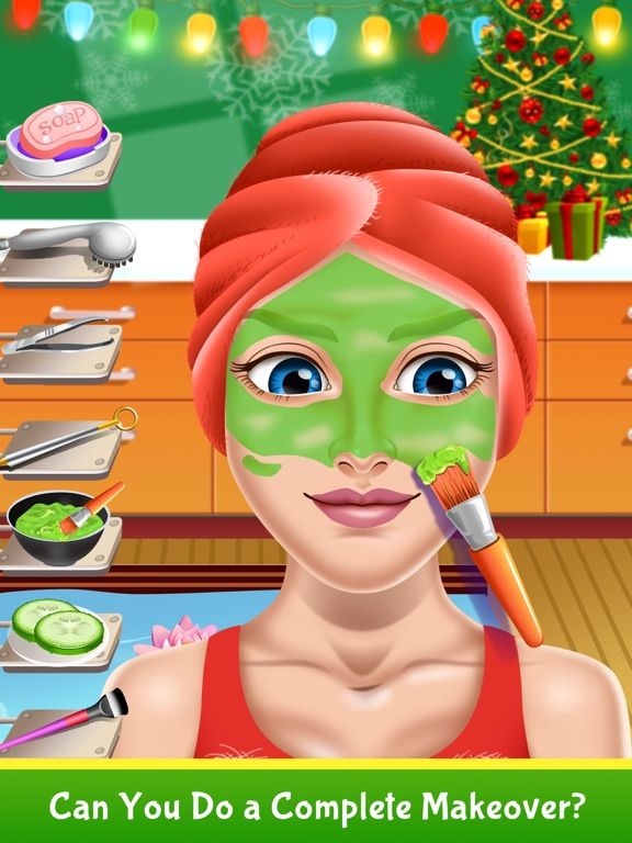 Christmas Hair Nail Salon Game game screenshot