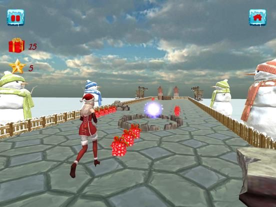 Christmas Santa Girl Run game screenshot