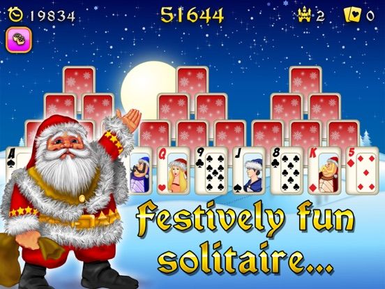 Christmas Solitaire Tri-Peaks game screenshot
