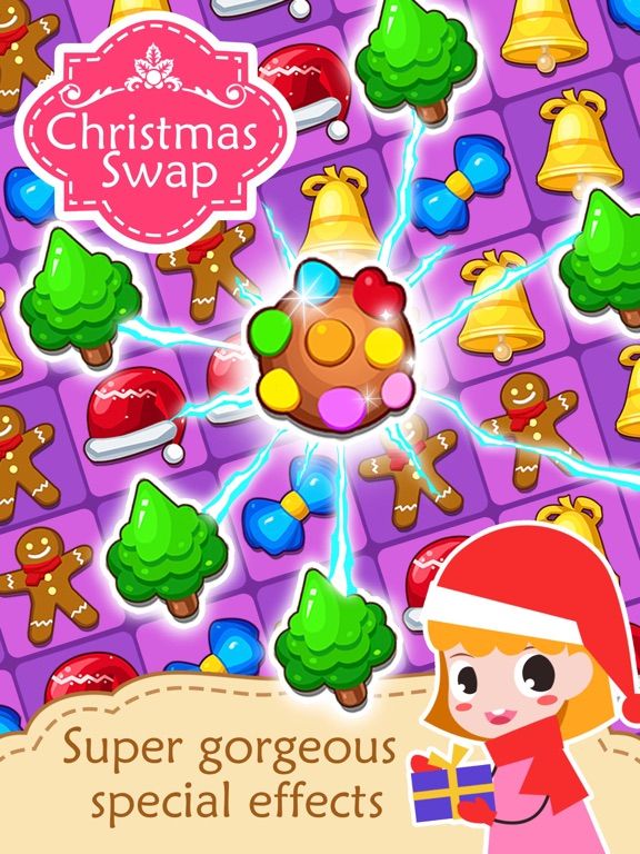 Christmas Swap 3 -Match toy & candy to countdown game screenshot