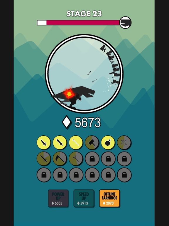 Circle Dinosaur game screenshot