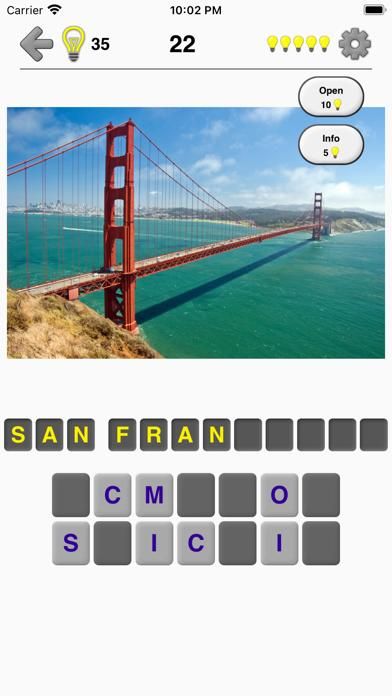 Cities of the World Quiz game screenshot