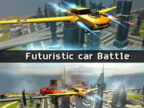 City Flying Futuristic Car : Fighting Battle Chase game screenshot