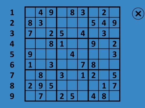Classic Sudoku Touch game screenshot