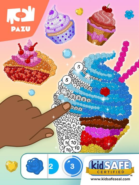 Color by Number for Kids, Pazu game screenshot