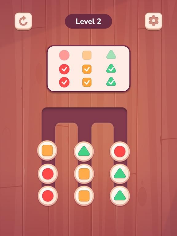 Color Shape Sort Puzzle game screenshot