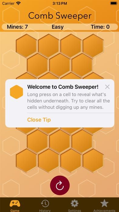Comb Sweeper game screenshot