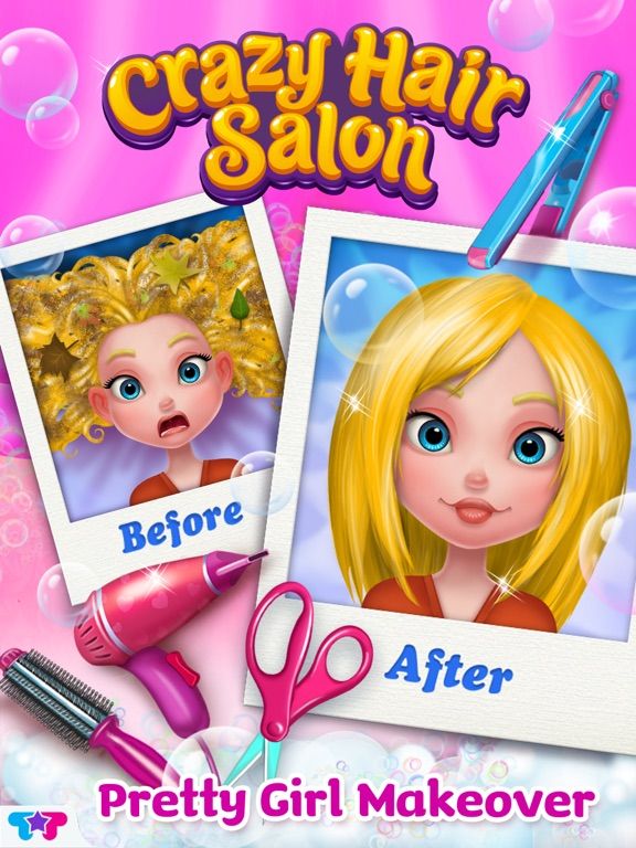 Crazy Hair Salon game screenshot