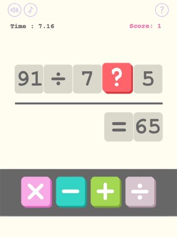 Crazy Math game screenshot