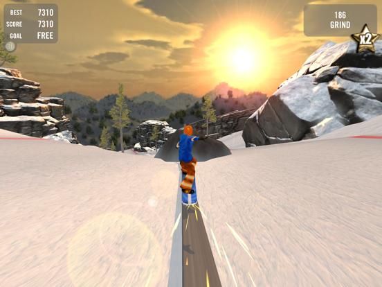 Crazy Snowboard Lite game screenshot